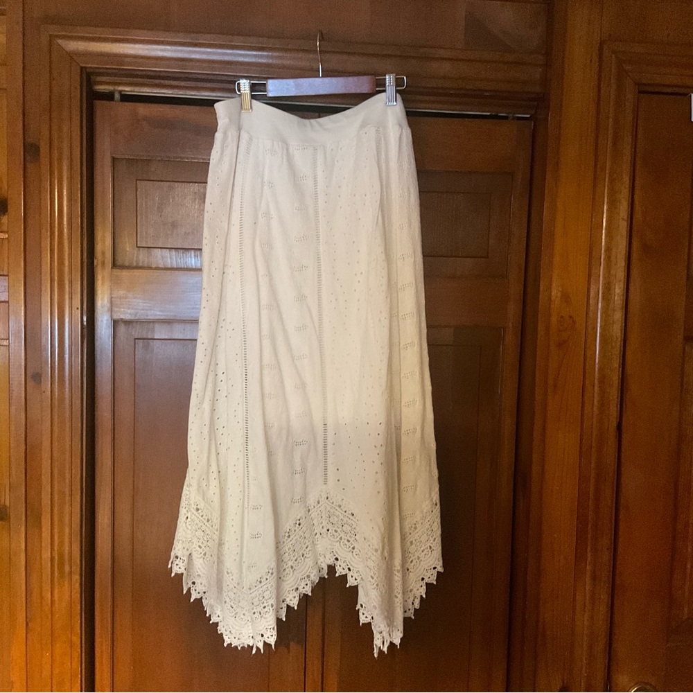 Chico's Asymmetrical White Skirt - Picture 2 of 6